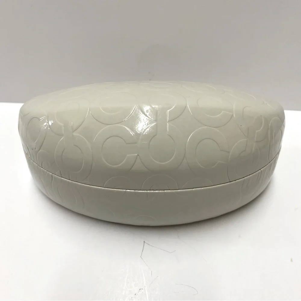 Coach Hardshell Clam Shell Sunglasses Glasses Case White